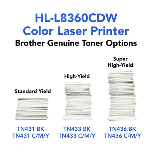 Brother Business Color Laser Printer, HL-L8360CDW, Wireless Networking, Automatic Duplex Printing, Mobile Printing, Cloud printing, Amazon Dash Replenishment Enabled
