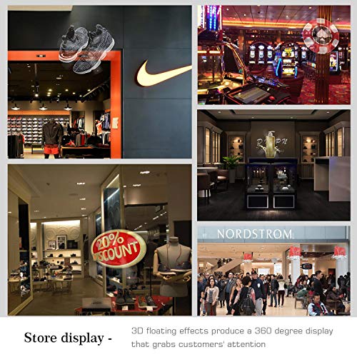 GIWOX 2019 Upgrade 3D Hologram Advertising Display Fan with 600 Video Library, 640P Hi-Resolution and WiFi Added - Holographic Projector Fan is Best for Business,Store,Shop,Bar (16.5 inch)