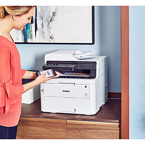 Brother MFC-L3750CDWB All-in-One Digital LED Color Wireless Laser Printer for Home Office - Print Copy Scan Fax - Auto 2-Sided Printing, 24 ppm, 600 x 2400 dpi, 50-Sheet ADF - Tillsiy Printer Cable