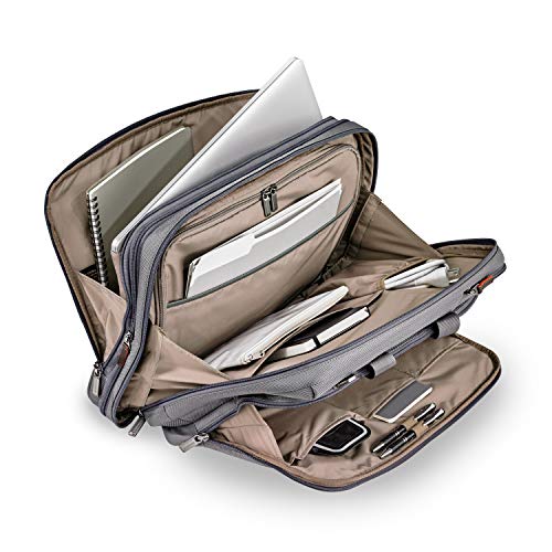 Briggs & Riley @ Work-Brief Briefcase, Gray, Large Expandable