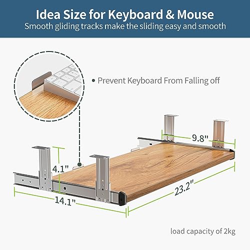 BANTI Adjustable Height Standing Desk 63''x24'' with Keyboard Tray - Light Rustic Brown