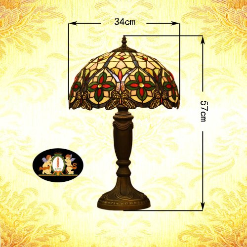 Tiffany Europaische retro style hand-painted stained glass table lamp
