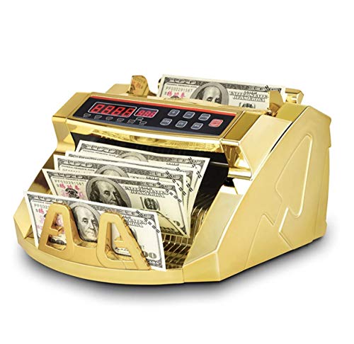 Gold Money Counter with Counterfeit Detection & Bill Counting | Light Up Display | 1,000 Bills a Minute |Fits US Dollar and Larger