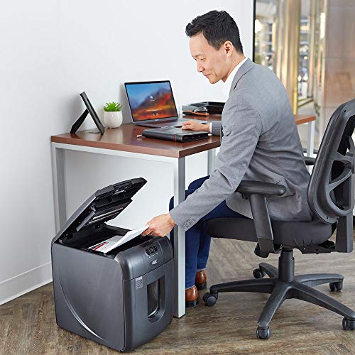 Swingline GBC Paper Shredder, Auto Feed, 130 Sheet Capacity, Micro-Cut, 1-2 Users, Stack-and-Shred 130M (1758571)