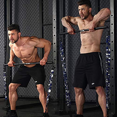 ZPFQFC 18pcs Adjustable Bench Press Assistance Heavy Resistance Bands Set, Multi-Function Removable Chest Expander, Home Training Fitness Equipment