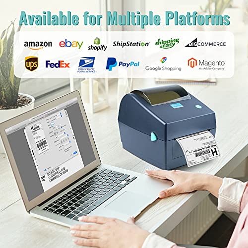 HotLabel S8 Thermal Label Printer - with 800 4×6 Shipping Labels - USB Barcode Sticker Maker Machine, Direct, Jar Bottle Labeller, UPS USPS FedEx Amazon Ebay Etsy Packages Postage Writer Windows Mac