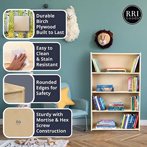 RRI Goods Montessori 5-Section Coat Locker with Bench & Cubby Storage