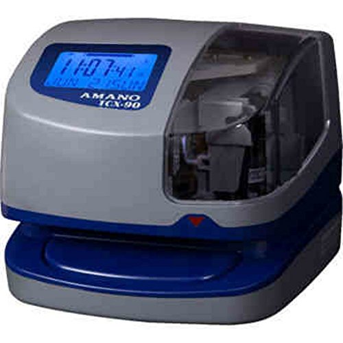 Amano TCX-90 Atomic Time Clock With Time and Date Stamp