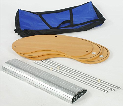 Displays2go Trade Show Exhibit Counter with Portable Design, Carry Bag, Wood/Aluminum (PROCNT013)