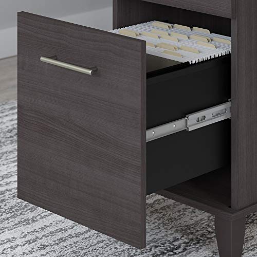 Bush Furniture Somerset 72W Sit to Stand L Shaped Desk - Storm Gray