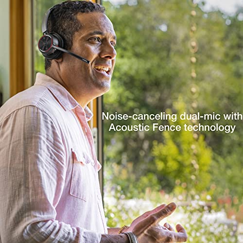 Global Teck Worldwide Poly Voyager 4310 Plantronics UC Wireless Bluetooth Mono Headset (USB-A) Teams - Bundled w/ Microfiber - Compatible Deskphone, PC/Mac - Zoom, RingCentral, Vonage