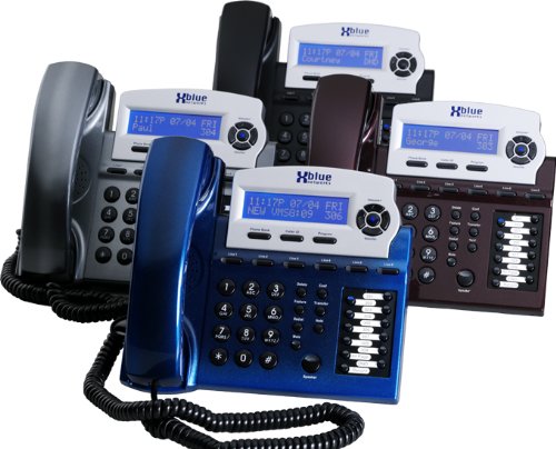 X16, Small Office Phone System with 4 Charcoal X16 Telephones - Auto Attendant, Voicemail, Caller ID, Paging & Intercom