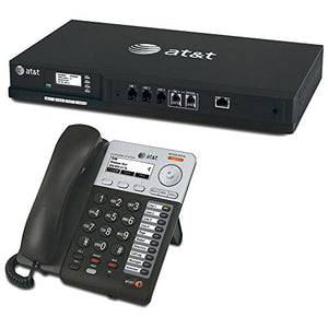 AT&T SB35025 Syn248 Corded Deskset Phone System Set of 3 PLUS AT&T SB35010 Syn248 Analog Gateway 4-Line Landline Telephone