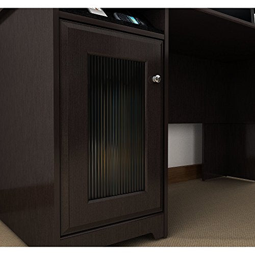 Cabot L Shaped Desk, Hutch, and Tall Storage Cabinet with Doors