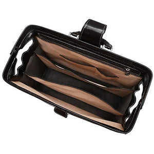 Floto Ciabatta Italian Leather Briefcase Attache (Black)