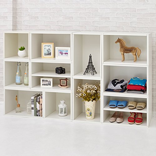 Way Basics Rome Storage Blox Eco Modular Bookcase Shelving, White (Tool-Free Assembly and Uniquely Crafted from Sustainable Non Toxic zBoard paperboard)