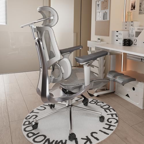 Hbada E3 Pro Ergonomic Office Chair with Dynamic Lumbar Support, 4D Adjustable Headrest, 6D Armrests, Swivel Big and Tall Computer Chair - Grey