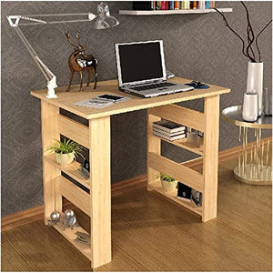 SYLTER Office Conference Table, Computer Desk with Shelves