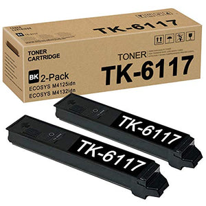 TK6117 TK-6117 1T02P10US0 Toner Cartridge (Black,2 Pack) Replacement for Kyocera ECOSYS M4125idn M4132idn Toner Kit Printer
