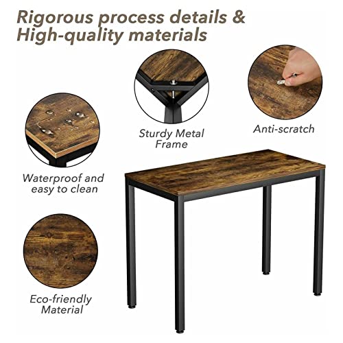 Laptop Desk 40 Inch Laptop Desk Desktop PC Desk with Adjustable Floor Protector Sturdy Metal Frame Modern Office Study Workstation Writing Desk, Easy to Assemble Home Office desks