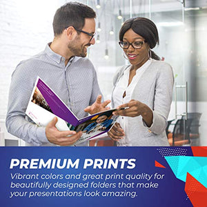 Customized Folder from ABGPrint – Personalized Folder with Custom Text - File Folder for Students & Professionals – Great Presentation Tool for Schools & Businesses - (100 Pack)