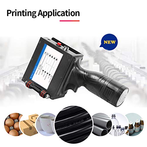 PEKOKO LB100 Portable Multifunction Hand Held Inkjet Printer with 4.3 Inch LED Screen Inkjet Coding Machine for Label,Logo,Date,Qr Code,Bar Code,Pictures on Any Surface