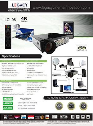 Legacy Cinema Innovation LCI-98 1080P HD Home Theater Projector
