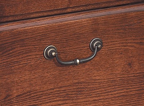Martin Furniture Huntington Oxford Single Pedestal Computer Desk, Burnish Finish, Fully Assembled