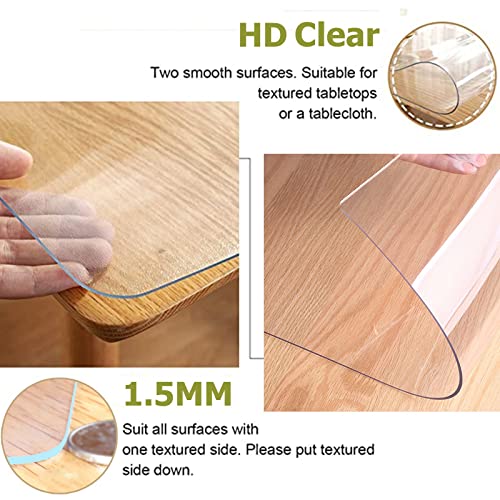ZAQY Clear Floor Protector Mat for Hardwood Floor XL, Plastic Heavy Duty Office Chair Mat for Carpet - 120x420cm (3.9x14ft)