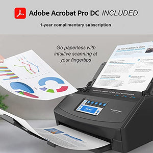 ScanSnap iX1600 Deluxe Color Duplex Document Scanner with Adobe Acrobat DC Pro - Black