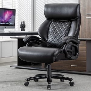 BOWTHY Big and Tall Office Chair 500lbs Heavy Duty Ergonomic Executive Leather Chair