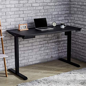 CO-Z Height Adjustable Computer Desk | 48x24 inch Sitting and Standing Desk for Home Office More | Motorized Sit Stand Gaming Desk with Cable Management | One Piece Top Electric Stand Up Desk, Black