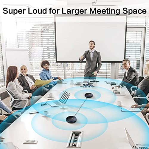 EMEET M220 Professional Wireless Speakerphone - 360°Voice Pick-up, 8 AI Noise Cancellation Mics, Bluetooth, Skype Speakerphone