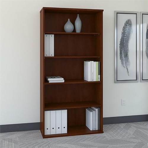 Bbf 5 Shelf Bookcase Set in Hansen Cherry (Set of 2)