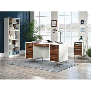 Sauder® Vista Key 60"W Executive Desk, Pearl Oak/Blaze Acacia
