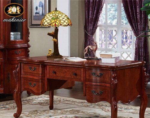 Tiffany Europaische retro style hand-painted stained glass table lamp