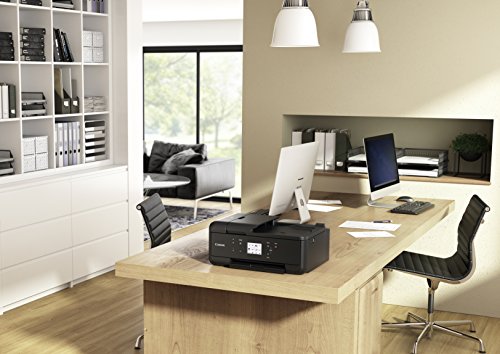 Canon PIXMA TR7520 All-In-One Wireless Home Photo Office All-In-One Printer with Scanner, Copier and Fax: Airprint and Google Cloud Compatible, Black, Works with Alexa