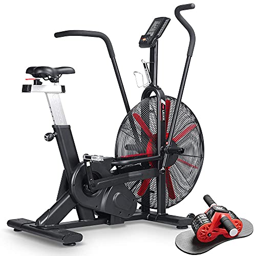 leikefitness Fan Exercise Bike K22607 and Ab Carver Wheel Roller 1300 Bundle