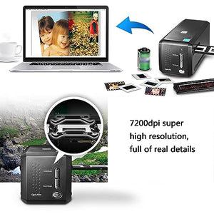 JYSWDZ Automatic Film & Slide Scanner, 35mm Negative Film Stripe & Slide Batch Converter - Max 7200 Dpi