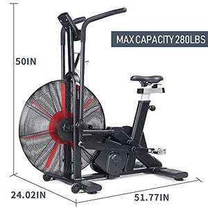 leikefitness Fan Exercise Bike K22607 and Ab Carver Wheel Roller 1300 Bundle