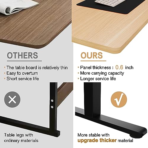 Meilocar Electric Standing Desk with Memory Controller, Height Adjustable, 63" x 24" Tabletop