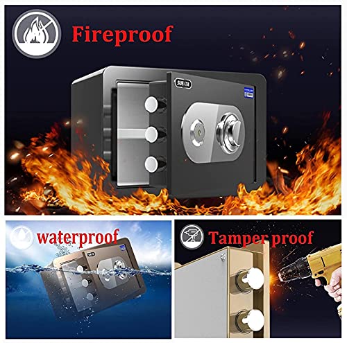 CXSMKP Security Safe Home Business Safe Cryptographic Key Lock Security Cabinet Fireproof and Waterproof Anti-Theft Box