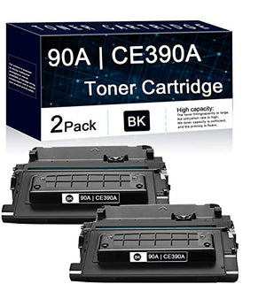 Compatible 2 Pack-Black 90A | CE390A Toner Cartridge Used for HP Laserjet Enterprise 600 Printer M601n,M601dn,M602n,M602dn,M603xh;HP Laserjet Enterprise M4555h MFP,Pro M4555fskm MFP Laser Printer.