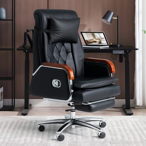 Kinnls Cameron Massage Office Chair with Footrest