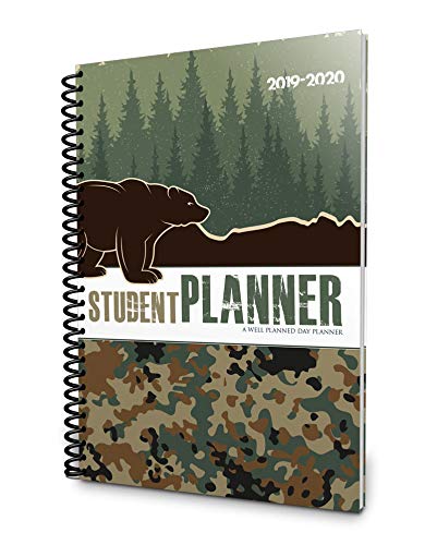 Well Planned Day, Student Planner Camping Camo, July 2019 - June 2020