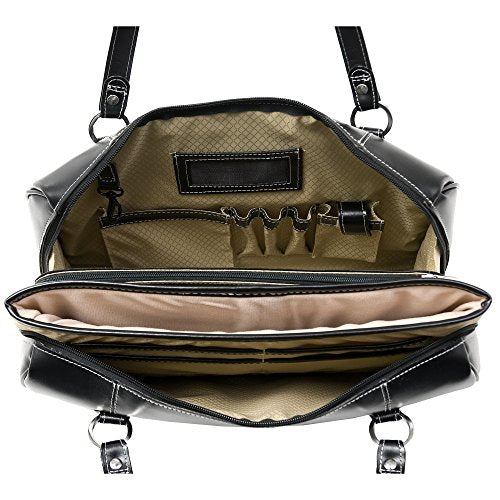 Mcklein USA Leather Ladies' Laptop Briefcase, Black