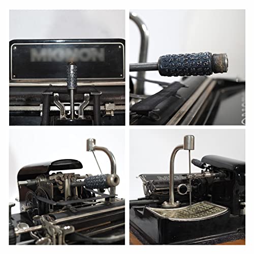 Amdsoc Rare Pointer English Typewriter with Ribbon and Wooden Box