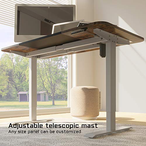 ONTRY Electric Standing Desk, 55" Height Adjustable Electric Computer Desk, Sit Stand Desks for Home Office with 4 Programmable Preset Controller, Splice Board