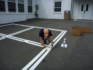 Classic Four-Square Stencil | Playground Stencil Collection | Official Size | Paint Stencils for Playground and Pavement