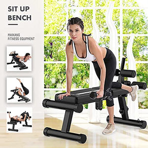 ZHBW Foldable Weight Bench, Adjustable Fitness Sit Up Ab Bench Incline/Decline Press Strength Training Equipment for Home Gym Weight Lifting Full Body Workout